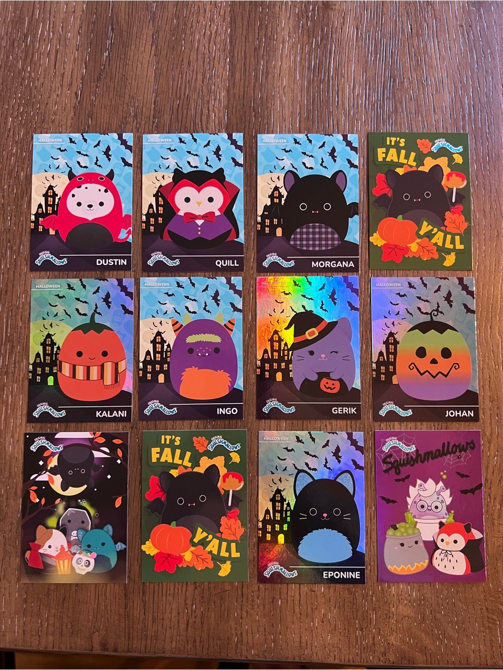 12 Official 2025 Panini Squishmallows Halloween Trading Cards